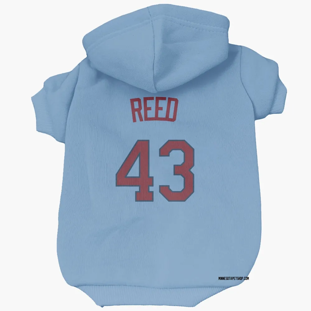 Minnesota Twins Addison Reed Light Blue Pet Hoodie for Dog & Cat