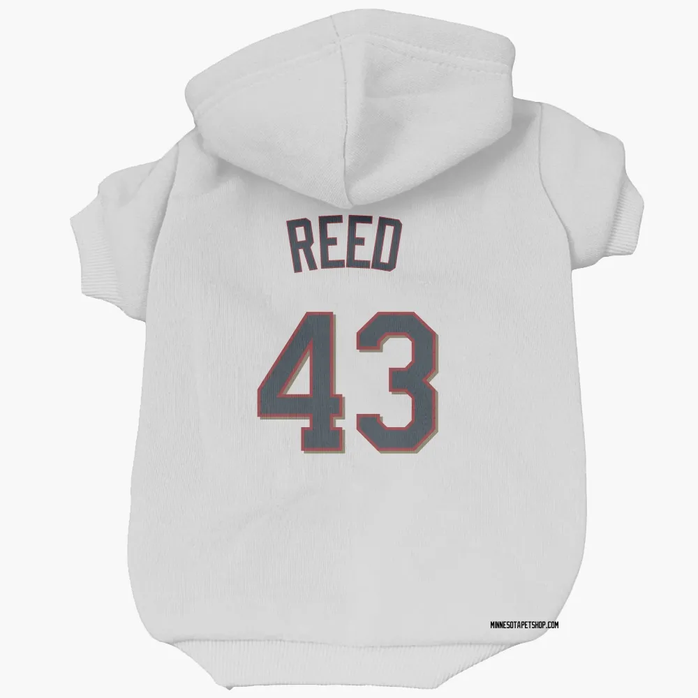 Minnesota Twins Addison Reed White Pet Hoodie for Dog & Cat