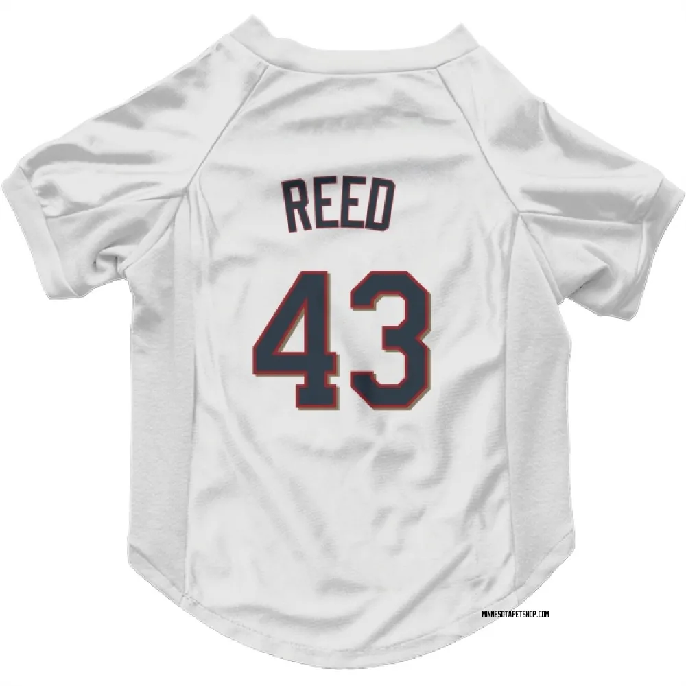 Minnesota Twins Addison Reed White Pet Jersey for Dog & Cat