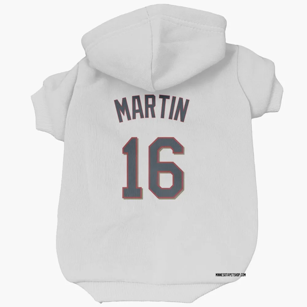 Minnesota Twins Austin Martin White Pet Hoodie for Dog & Cat