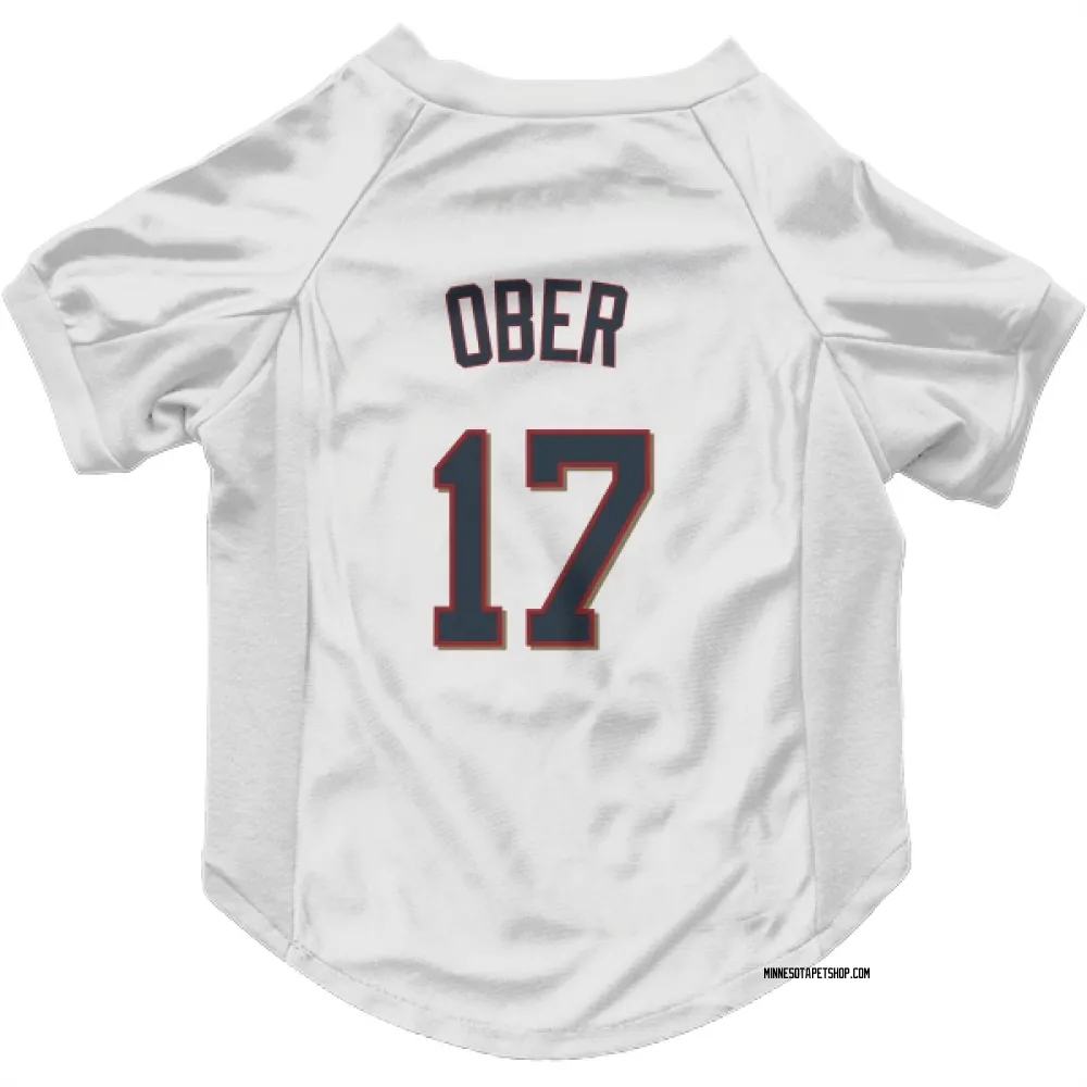 Minnesota Twins Bailey Ober White Pet Jersey for Dog & Cat