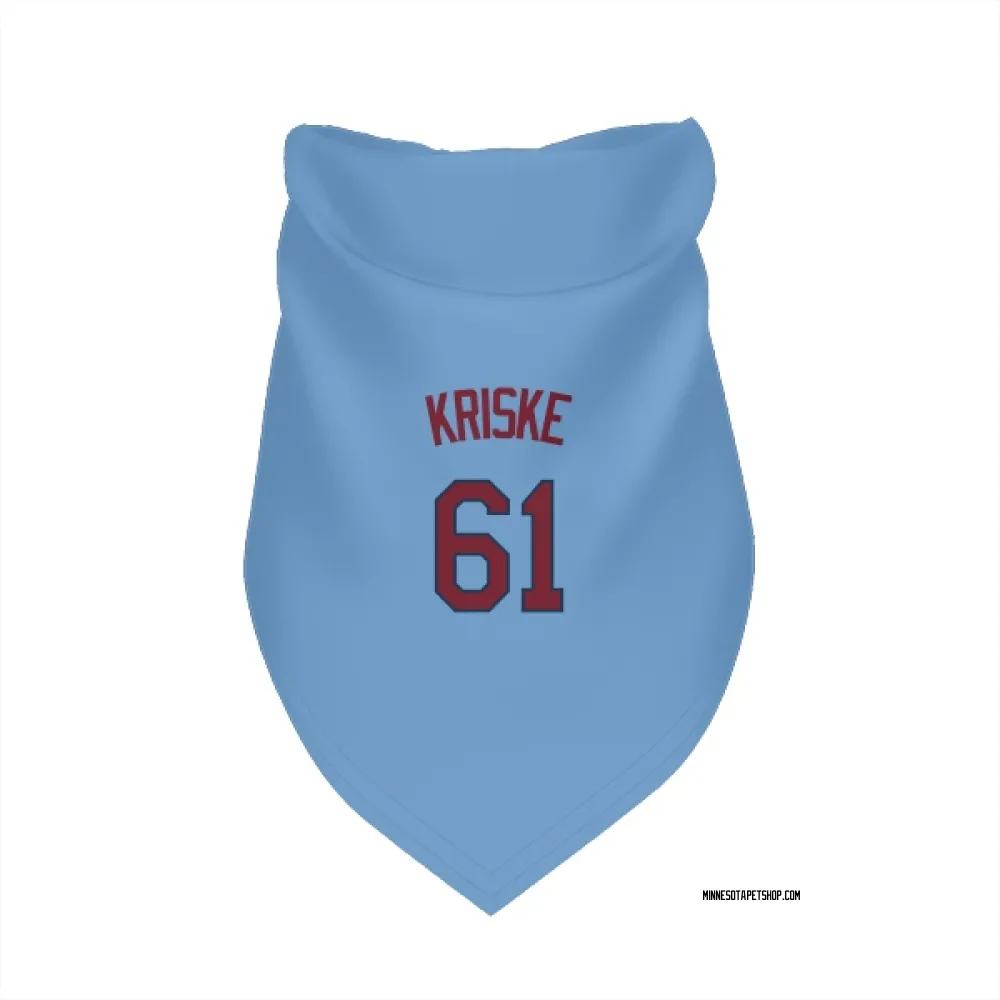 Minnesota Twins Brooks Kriske Light Blue Pet Bandana for Dog & Cat