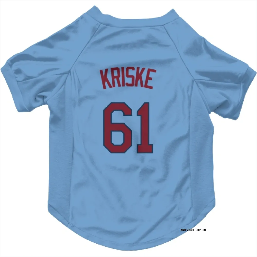 Minnesota Twins Brooks Kriske Light Blue Pet Jersey for Dog & Cat