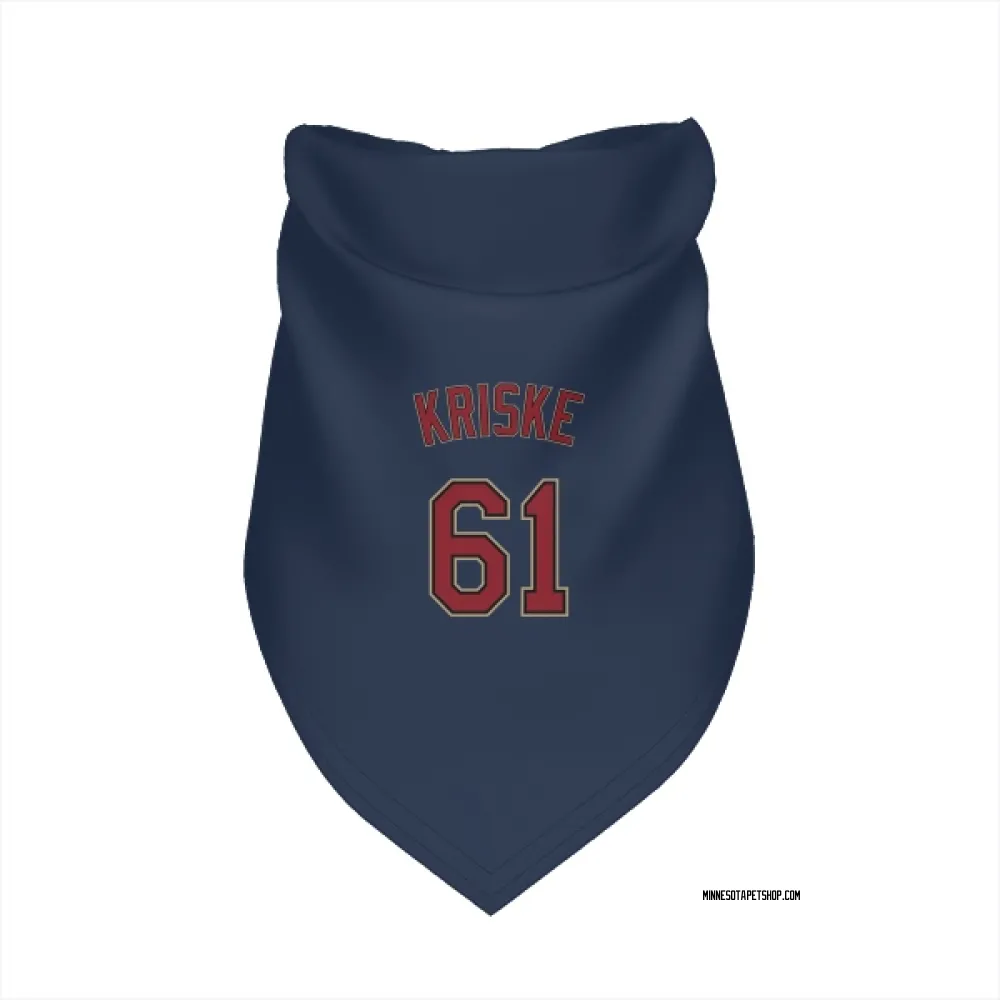 Minnesota Twins Brooks Kriske Navy Pet Bandana for Dog & Cat