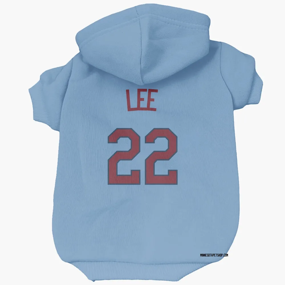 Minnesota Twins Brooks Lee Light Blue Pet Hoodie for Dog & Cat