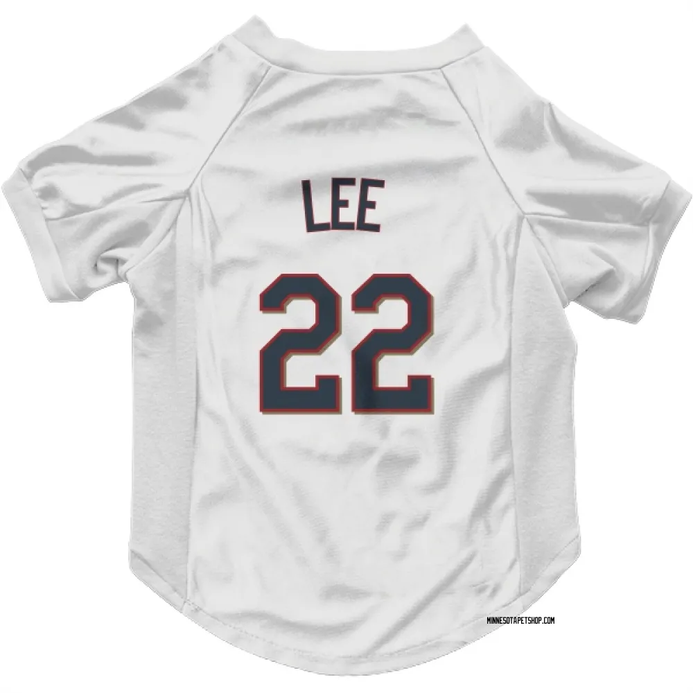 Minnesota Twins Brooks Lee White Pet Jersey for Dog & Cat