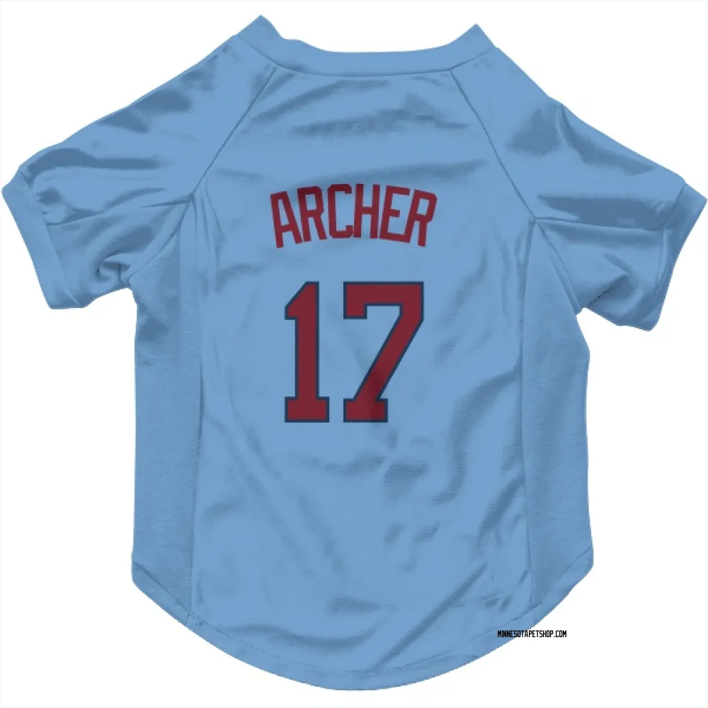 Minnesota Twins Chris Archer Light Blue Pet Jersey for Dog & Cat