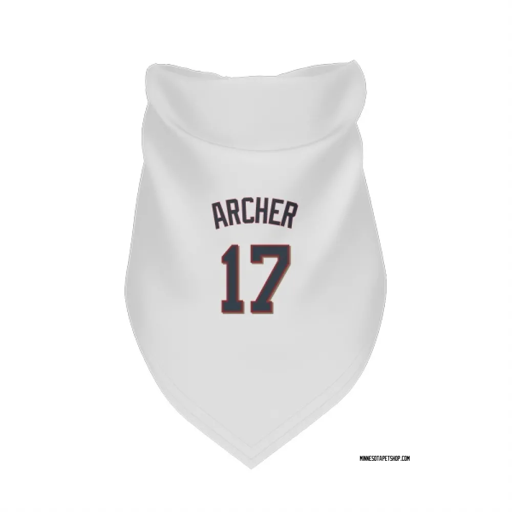 Minnesota Twins Chris Archer White Pet Bandana for Dog & Cat