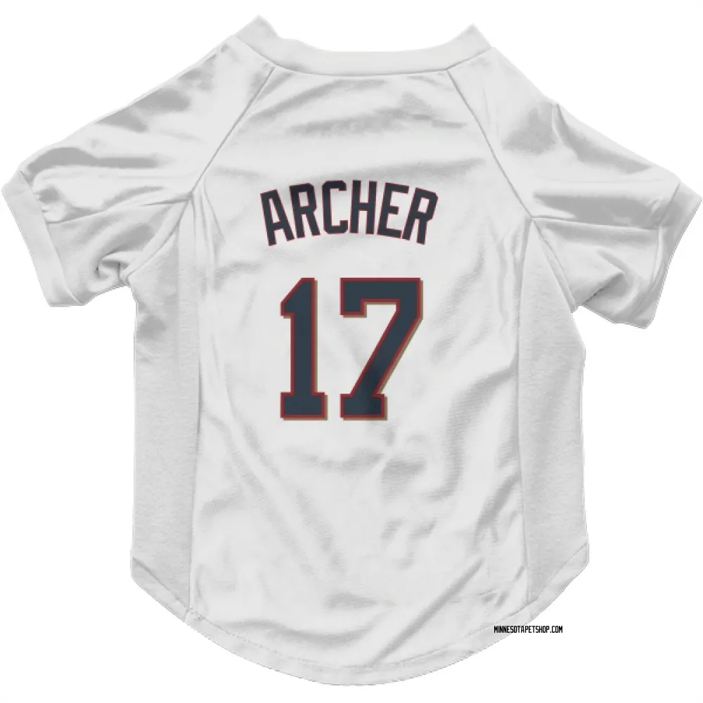 Minnesota Twins Chris Archer White Pet Jersey for Dog & Cat
