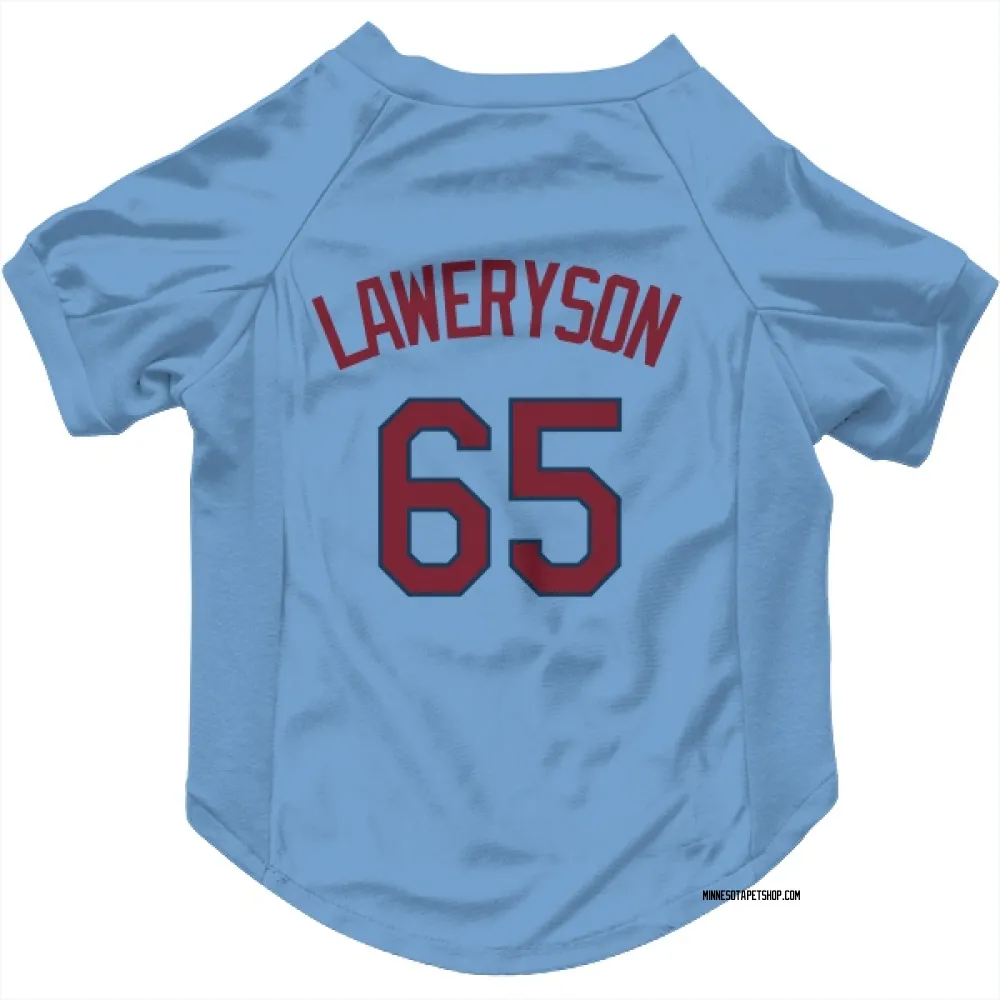 Minnesota Twins Cody Laweryson Light Blue Pet Jersey for Dog & Cat