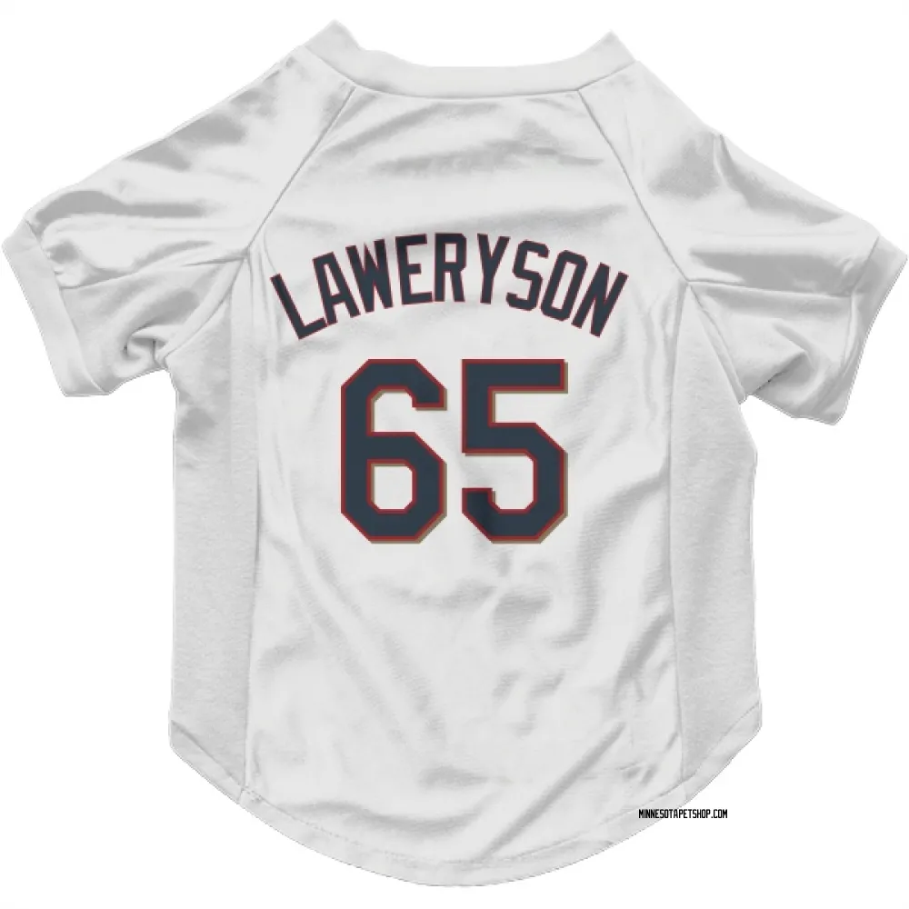 Minnesota Twins Cody Laweryson White Pet Jersey for Dog & Cat
