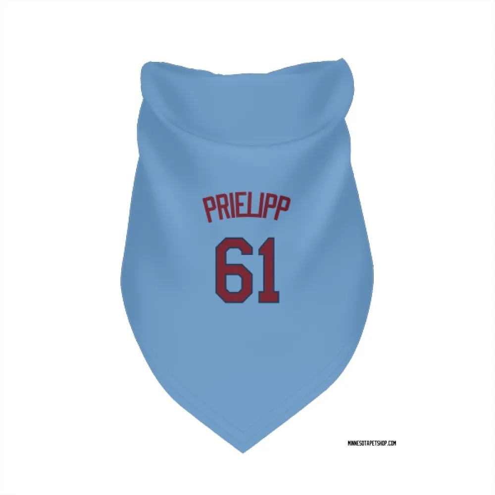 Minnesota Twins Connor Prielipp Light Blue Pet Bandana for Dog & Cat