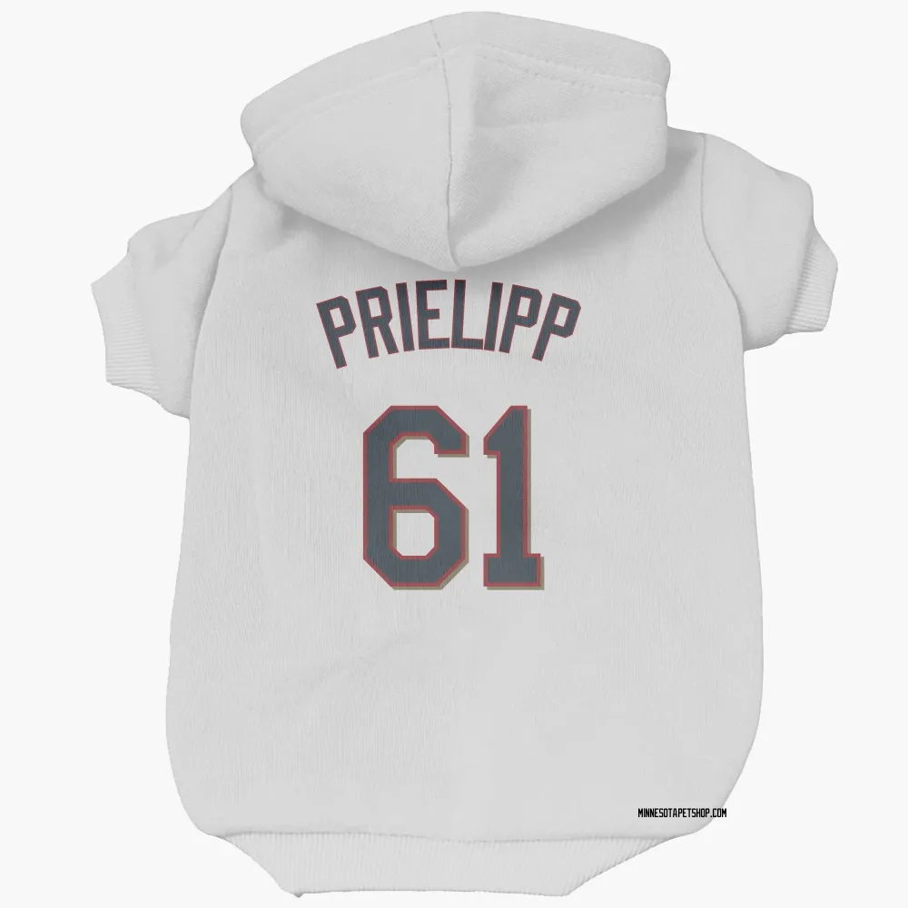 Minnesota Twins Connor Prielipp White Pet Hoodie for Dog & Cat