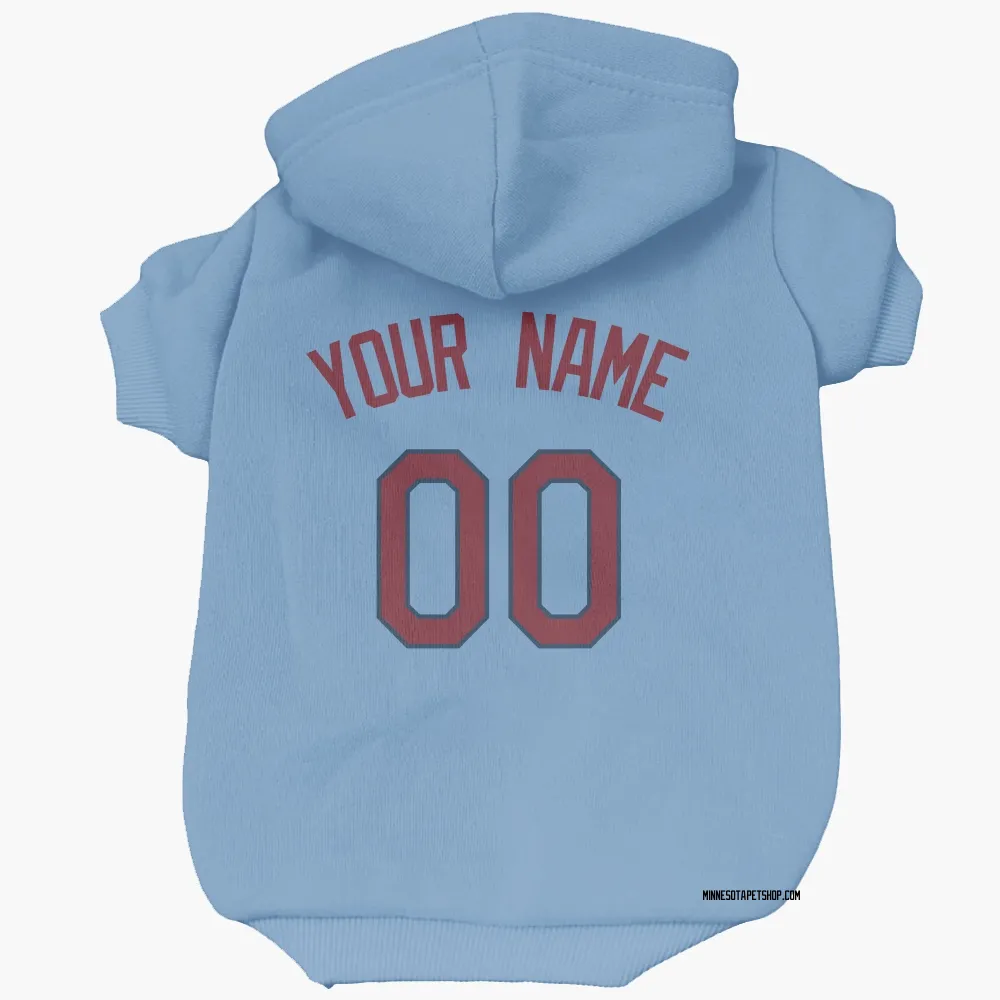 Minnesota Twins Custom Light Blue Pet Hoodie for Dog & Cat
