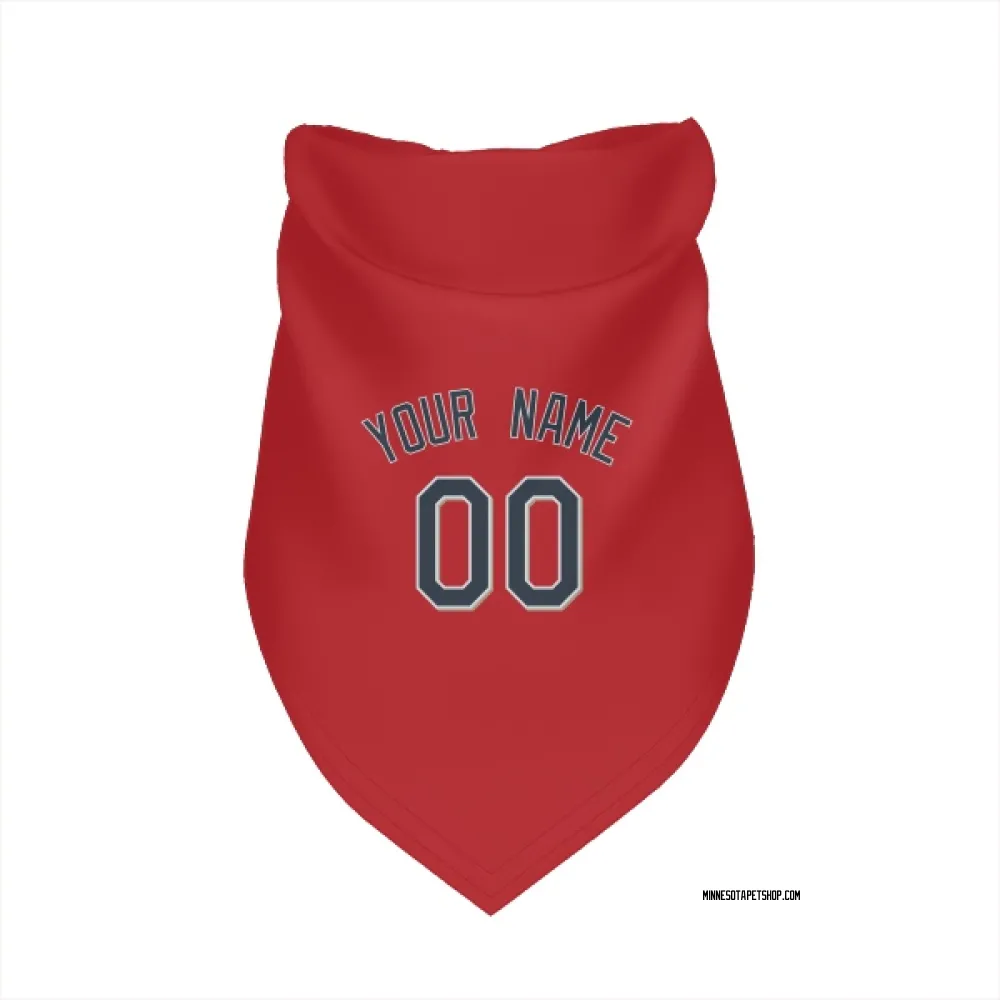 Minnesota Twins Custom Red Pet Bandana for Dog & Cat