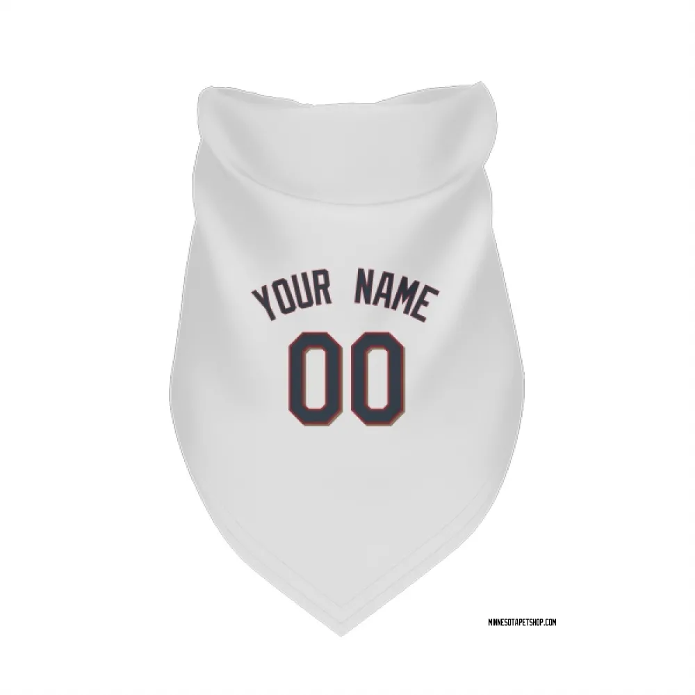 Minnesota Twins Custom White Pet Bandana for Dog & Cat