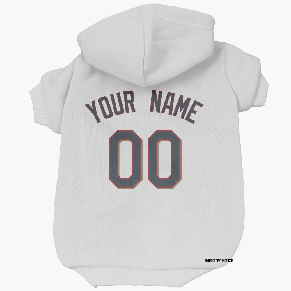Minnesota Twins Custom White Pet Hoodie for Dog & Cat