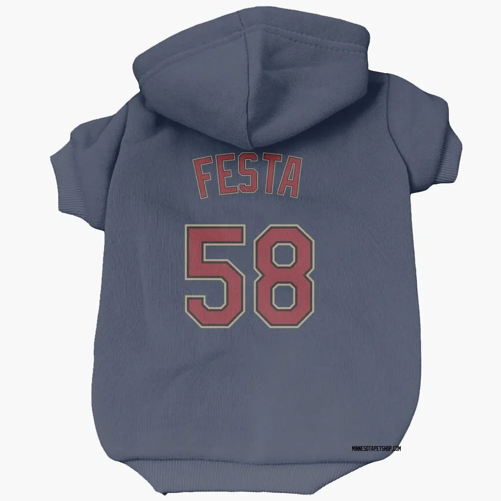 Minnesota Twins David Festa Navy Pet Hoodie for Dog & Cat