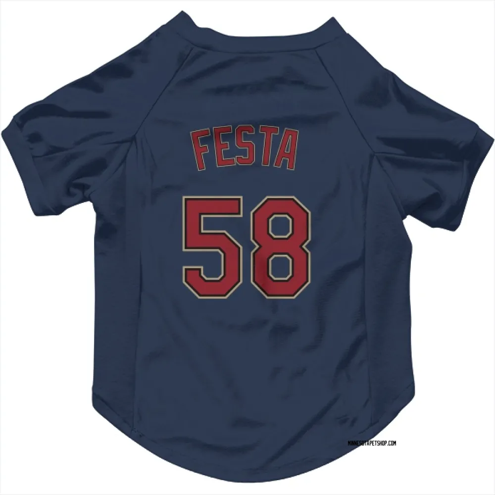 Minnesota Twins David Festa Navy Pet Jersey for Dog & Cat