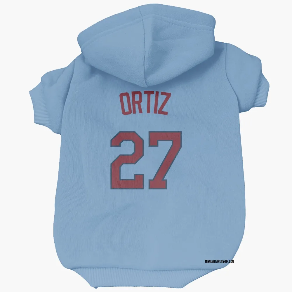 Minnesota Twins David Ortiz Light Blue Pet Hoodie for Dog & Cat