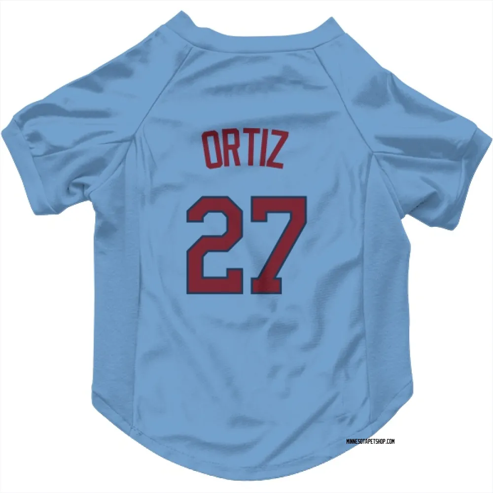 Minnesota Twins David Ortiz Light Blue Pet Jersey for Dog & Cat