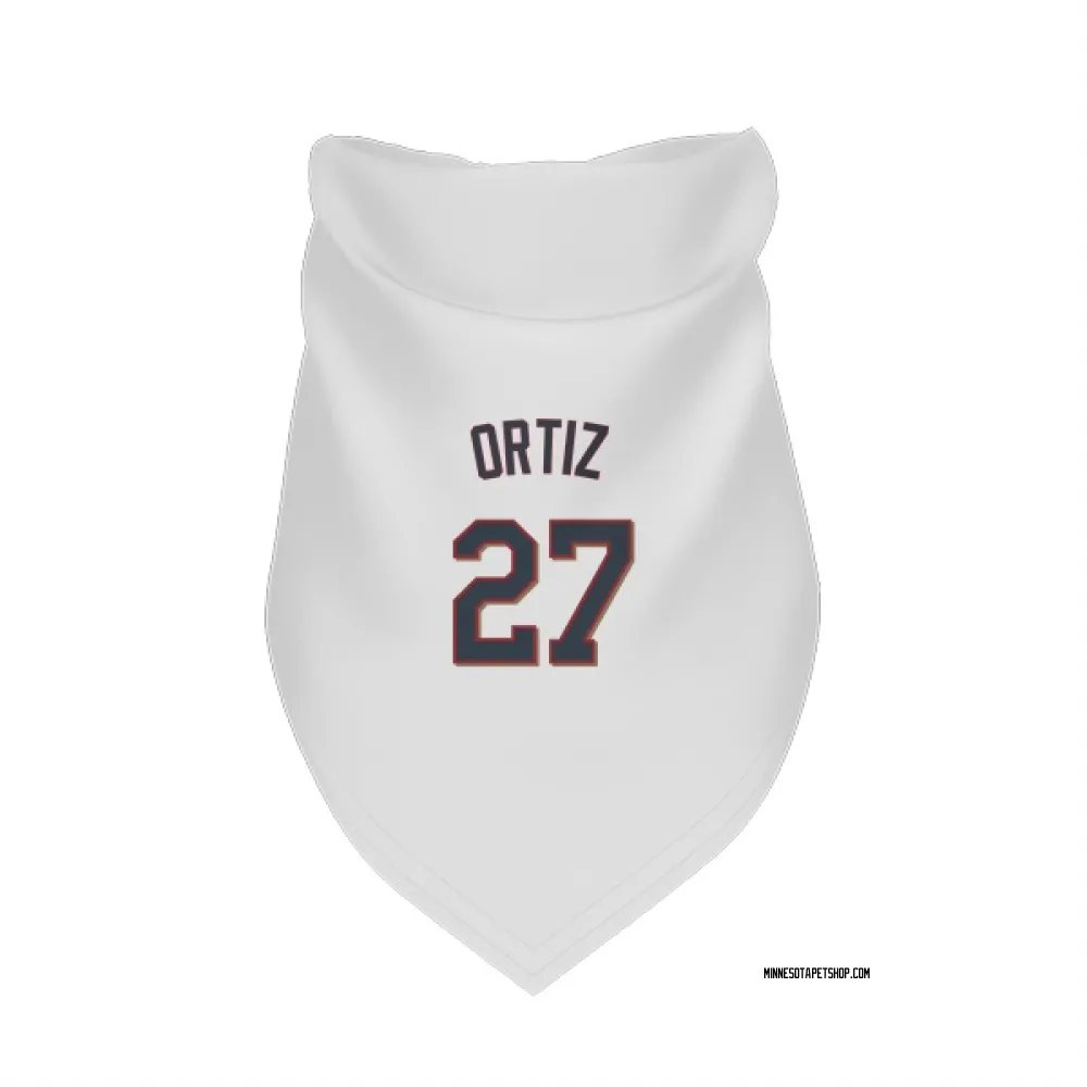 Minnesota Twins David Ortiz White Pet Bandana for Dog & Cat