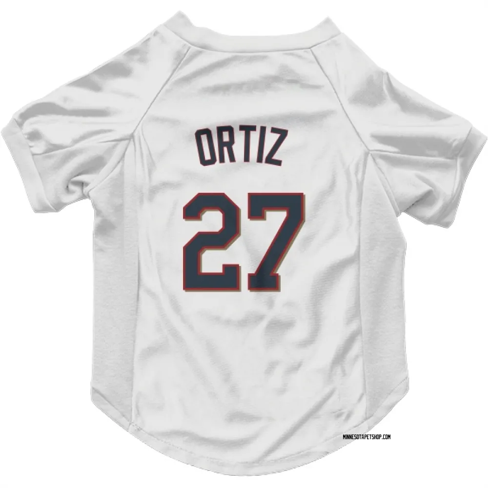 Minnesota Twins David Ortiz White Pet Jersey for Dog & Cat