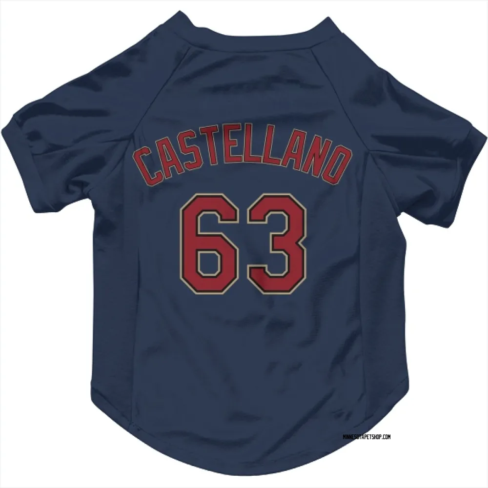 Minnesota Twins Eiberson Castellano Navy Pet Jersey for Dog & Cat