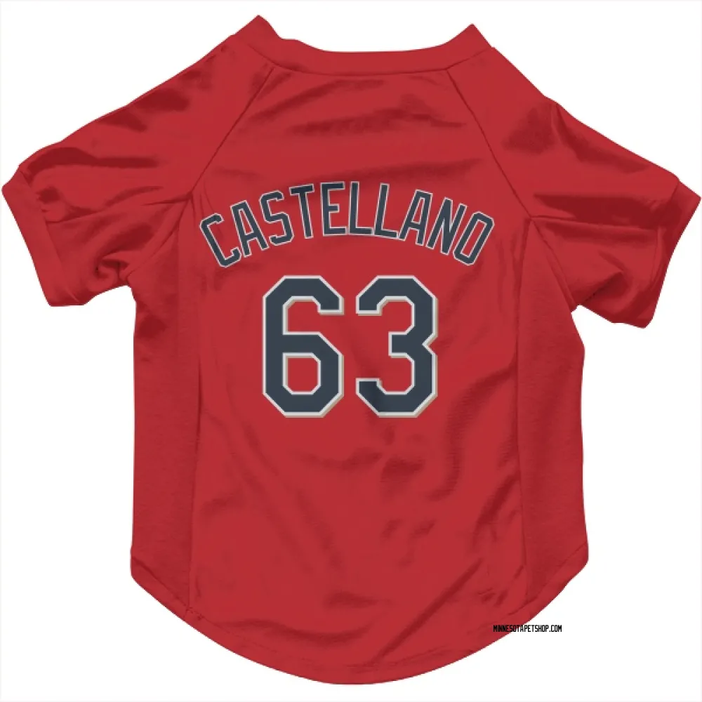 Minnesota Twins Eiberson Castellano Red Pet Jersey for Dog & Cat