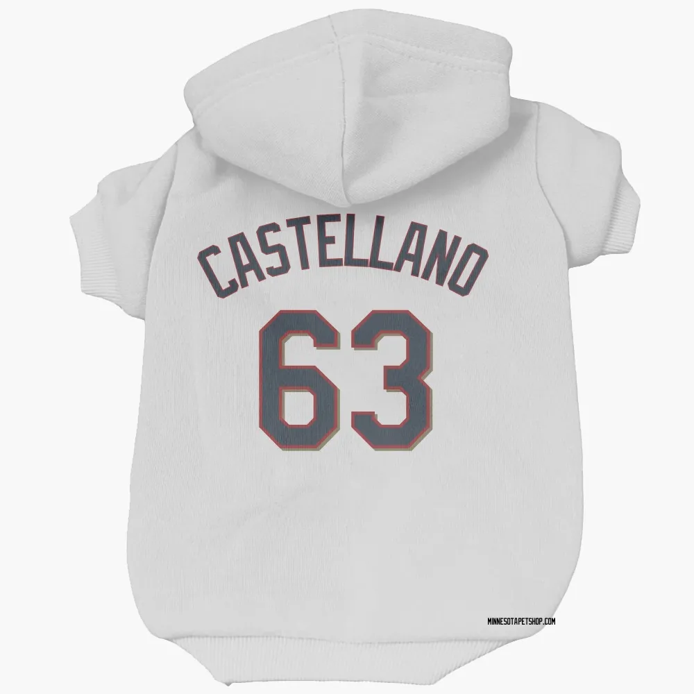 Minnesota Twins Eiberson Castellano White Pet Hoodie for Dog & Cat