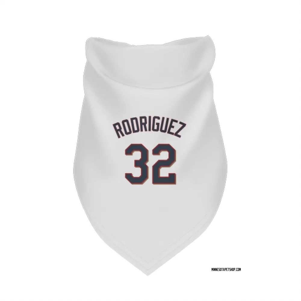 Minnesota Twins Emmanuel Rodriguez White Pet Bandana for Dog & Cat