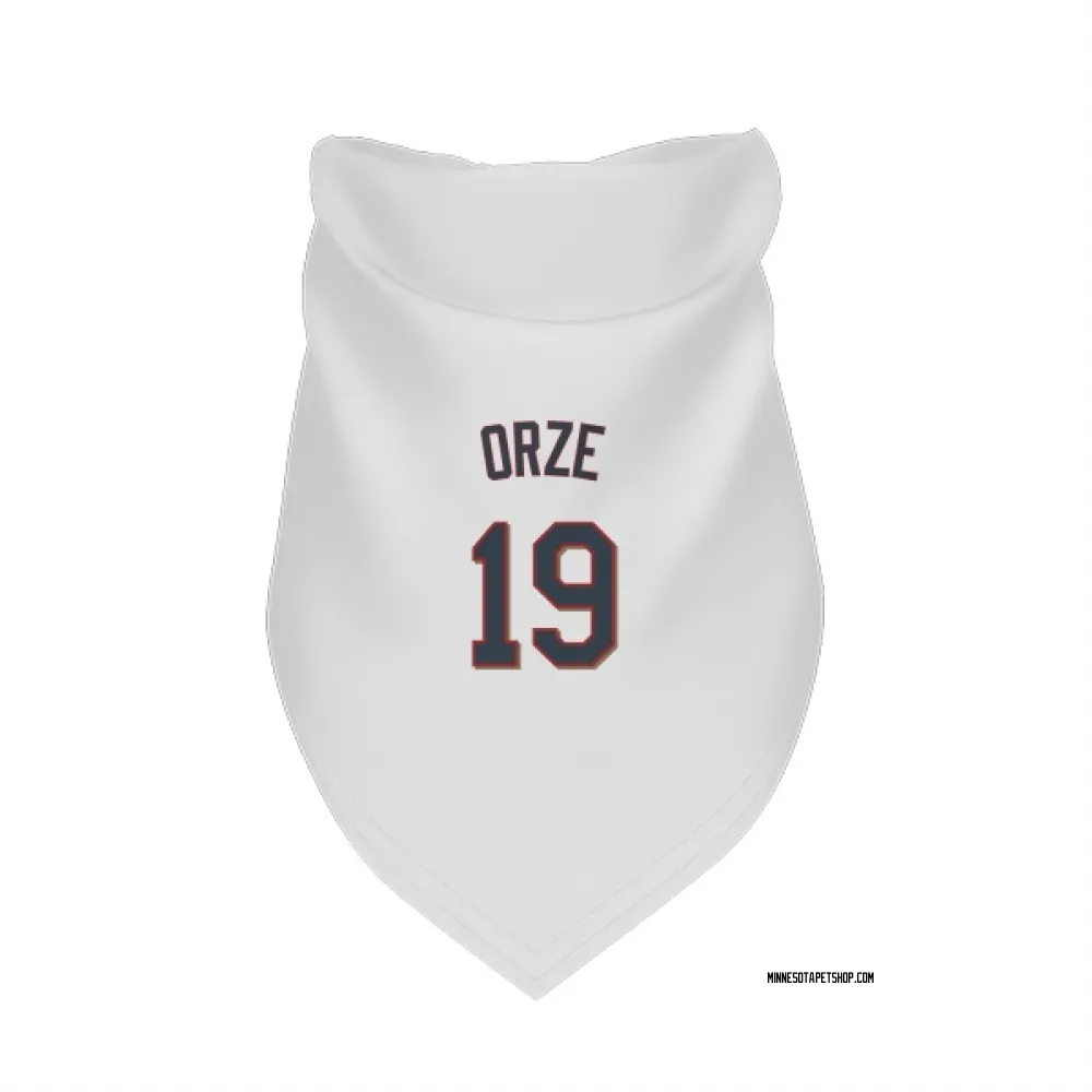 Minnesota Twins Eric Orze White Pet Bandana for Dog & Cat