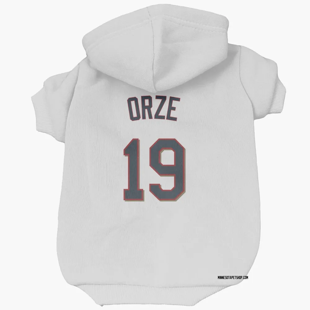 Minnesota Twins Eric Orze White Pet Hoodie for Dog & Cat