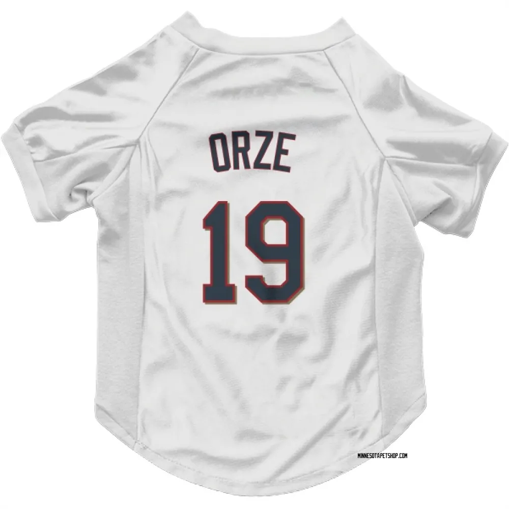 Minnesota Twins Eric Orze White Pet Jersey for Dog & Cat