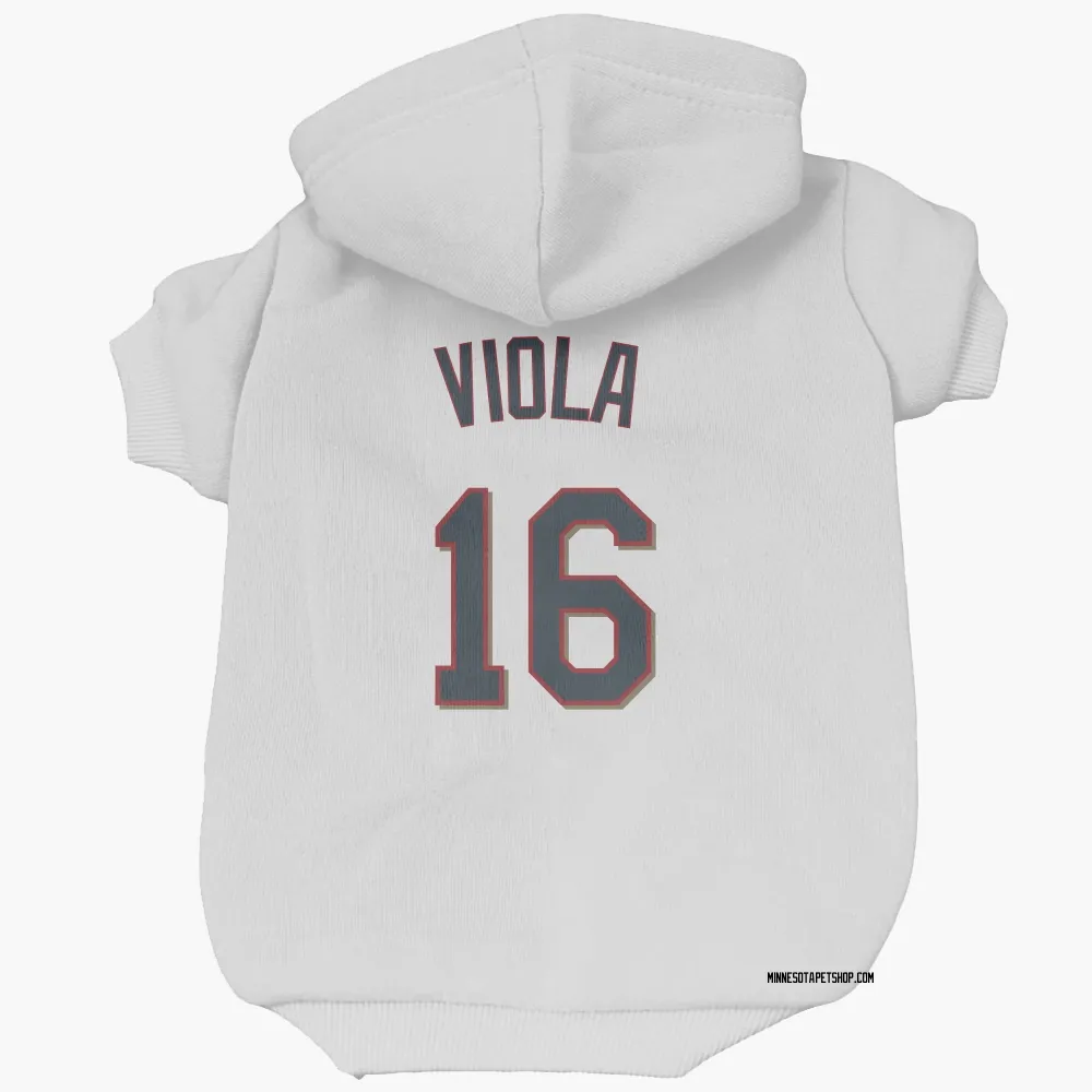Minnesota Twins Frank Viola White Pet Hoodie for Dog & Cat