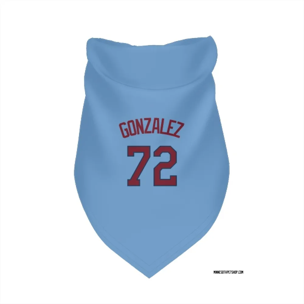 Minnesota Twins Gabriel Gonzalez Light Blue Pet Bandana for Dog & Cat