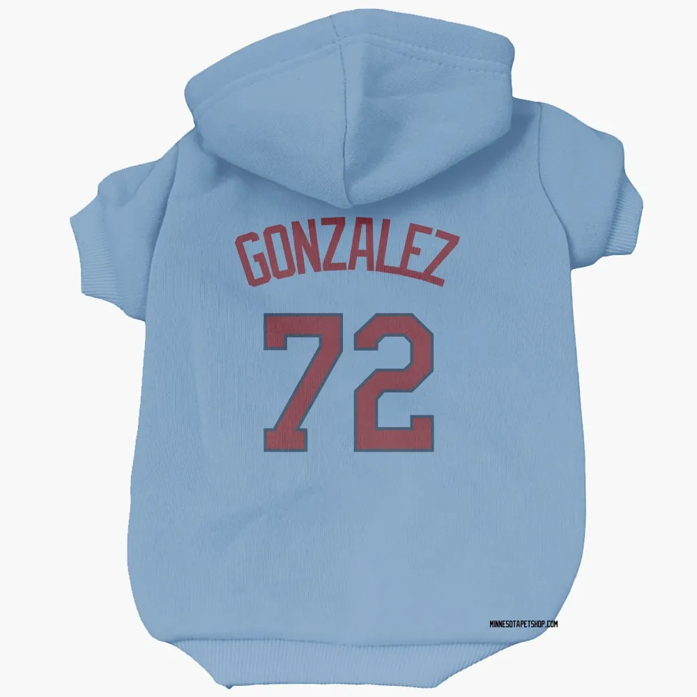 Minnesota Twins Gabriel Gonzalez Light Blue Pet Hoodie for Dog & Cat