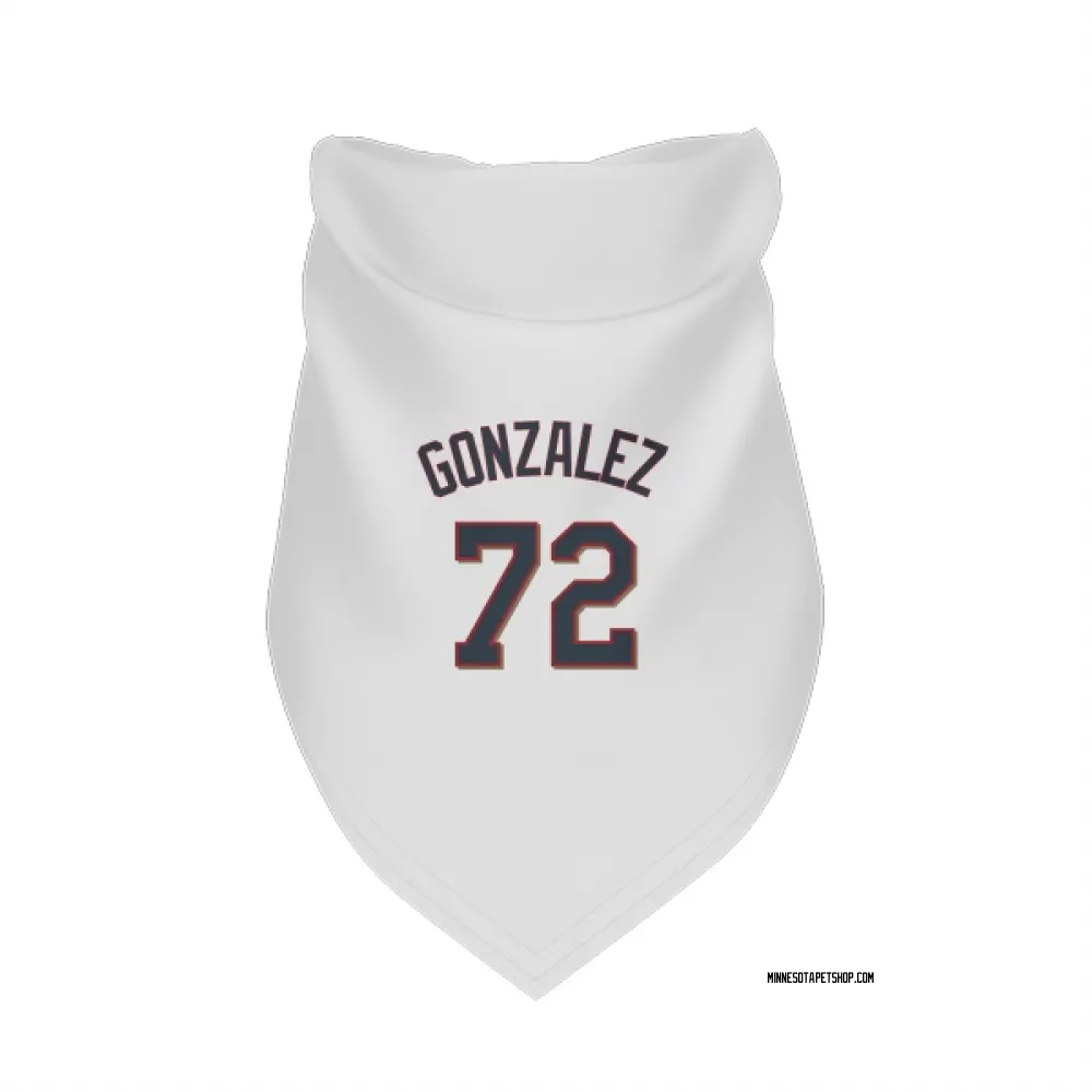 Minnesota Twins Gabriel Gonzalez White Pet Bandana for Dog & Cat