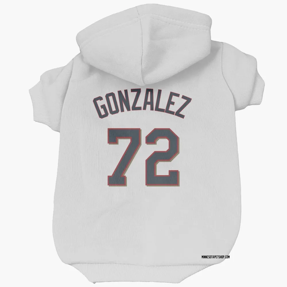 Minnesota Twins Gabriel Gonzalez White Pet Hoodie for Dog & Cat