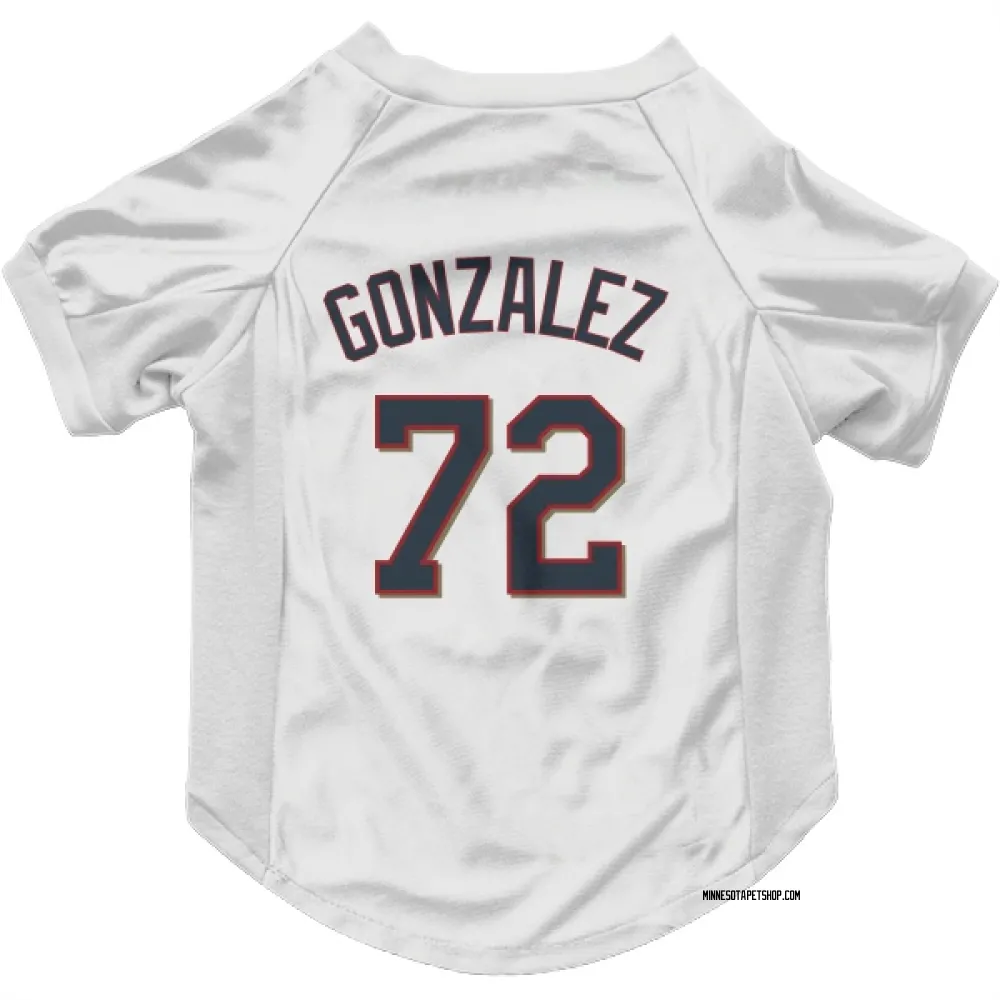 Minnesota Twins Gabriel Gonzalez White Pet Jersey for Dog & Cat