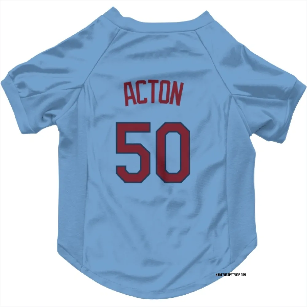 Minnesota Twins Garrett Acton Light Blue Pet Jersey for Dog & Cat