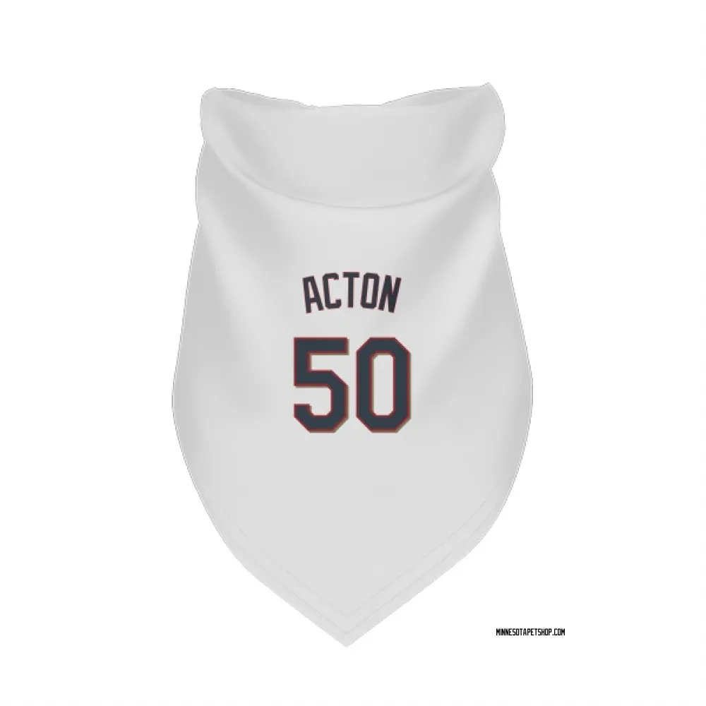 Minnesota Twins Garrett Acton White Pet Bandana for Dog & Cat