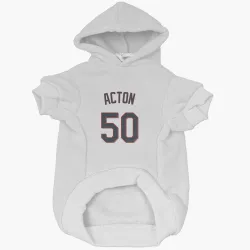 Minnesota Twins Garrett Acton White Pet Hoodie for Dog & Cat