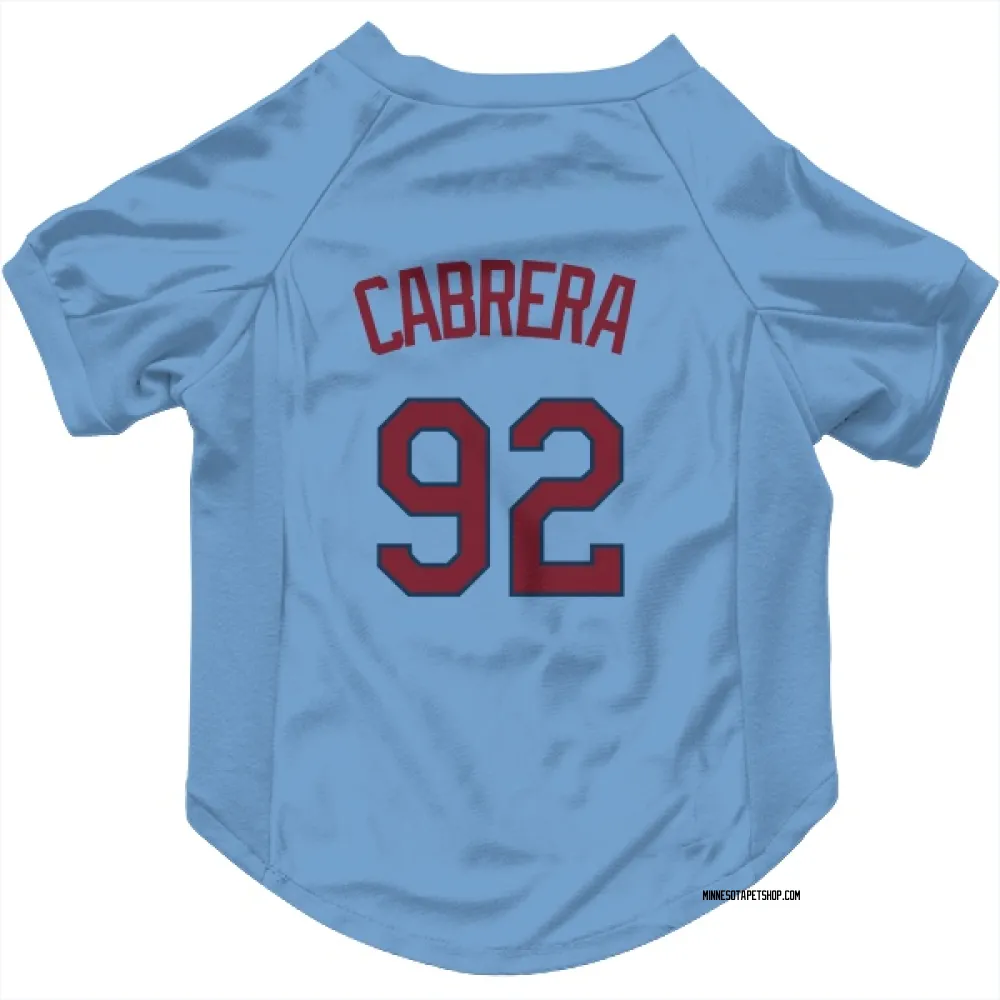 Minnesota Twins Genesis Cabrera Light Blue Pet Jersey for Dog & Cat