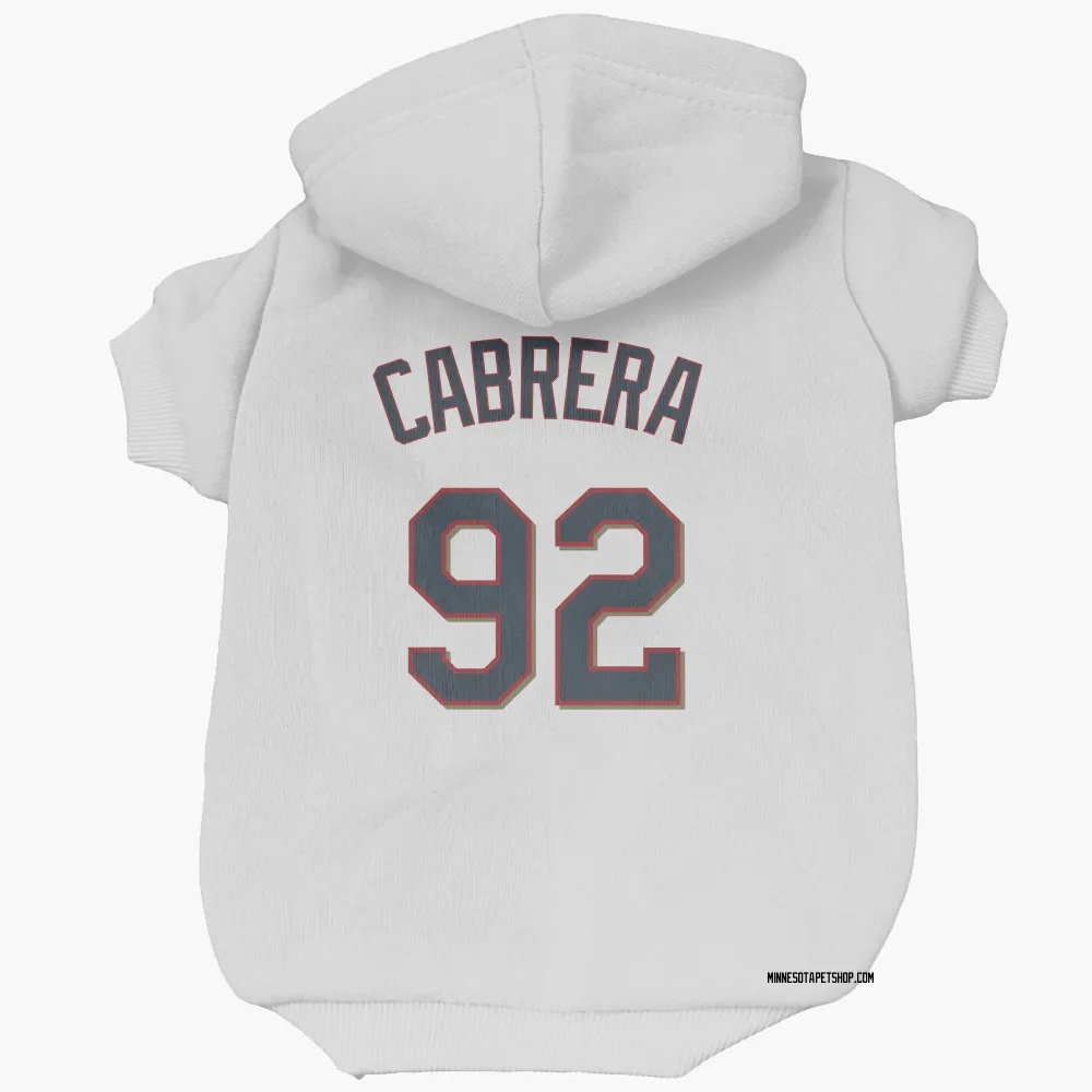 Minnesota Twins Genesis Cabrera White Pet Hoodie for Dog & Cat