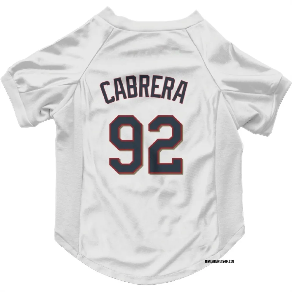 Minnesota Twins Genesis Cabrera White Pet Jersey for Dog & Cat