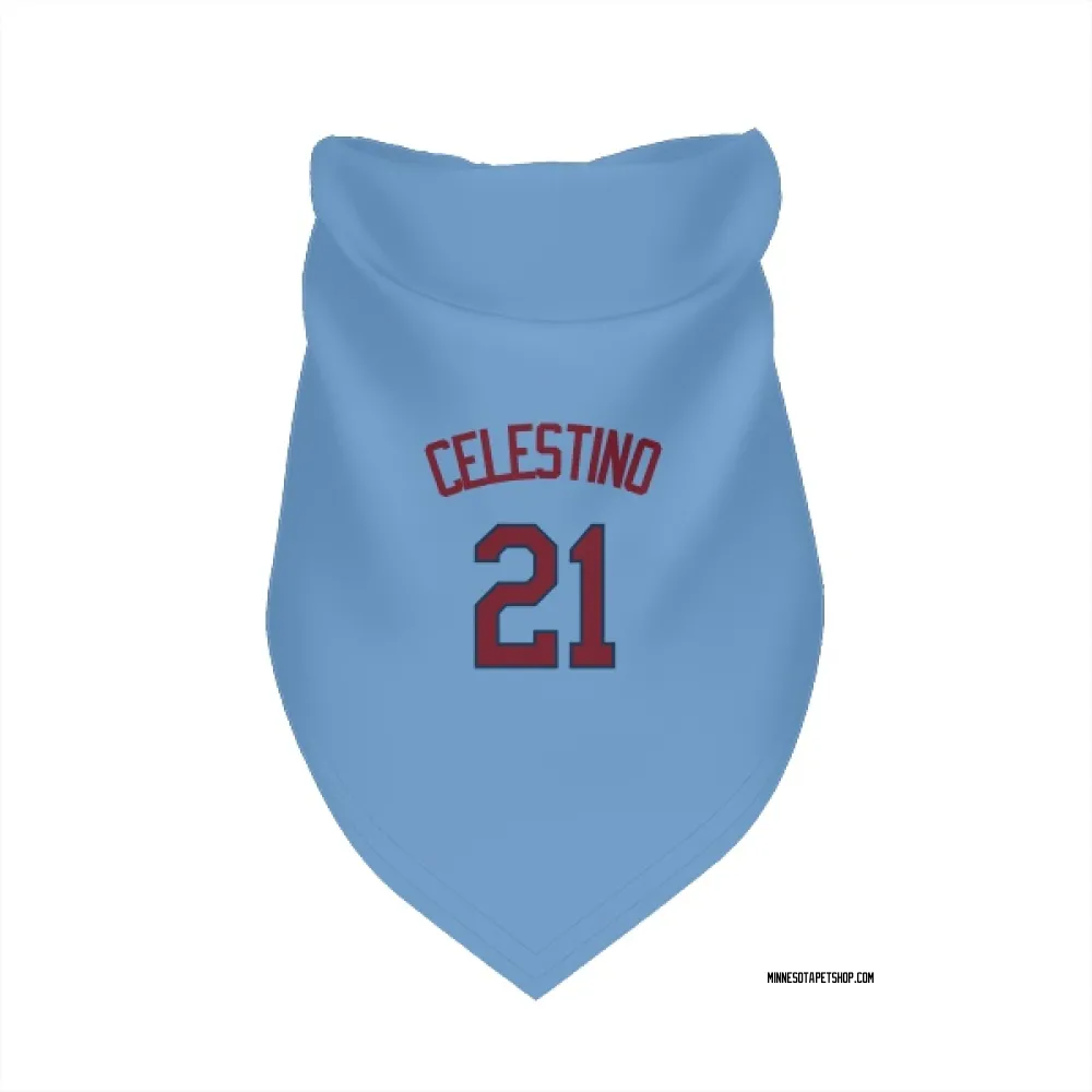 Minnesota Twins Gilberto Celestino Light Blue Pet Bandana for Dog & Cat