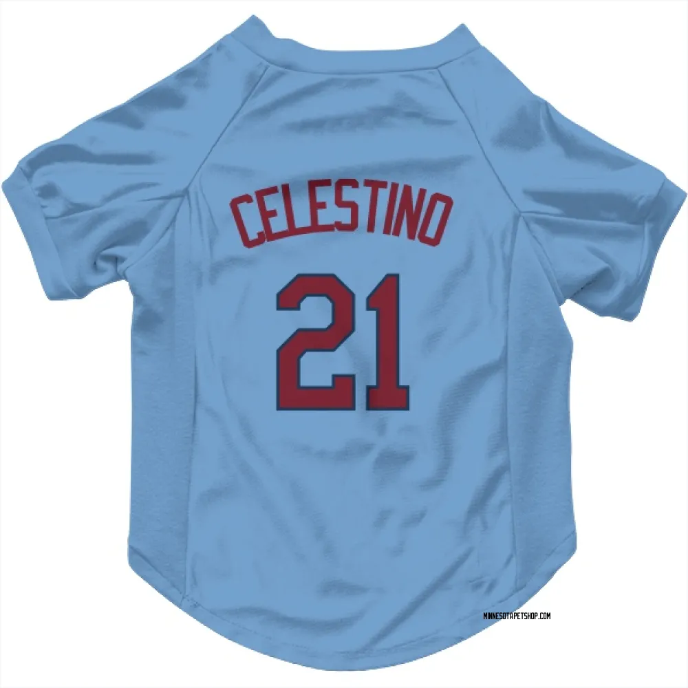 Minnesota Twins Gilberto Celestino Light Blue Pet Jersey for Dog & Cat