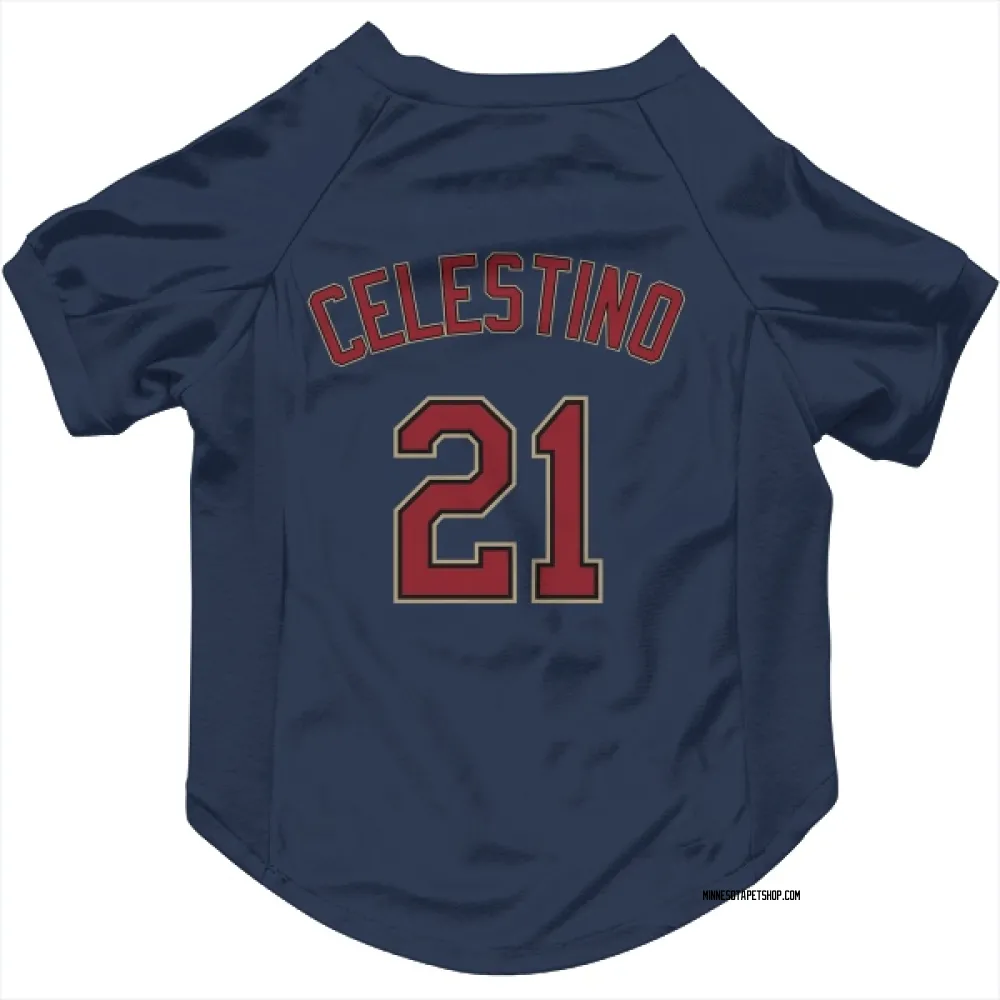 Minnesota Twins Gilberto Celestino Navy Pet Jersey for Dog & Cat