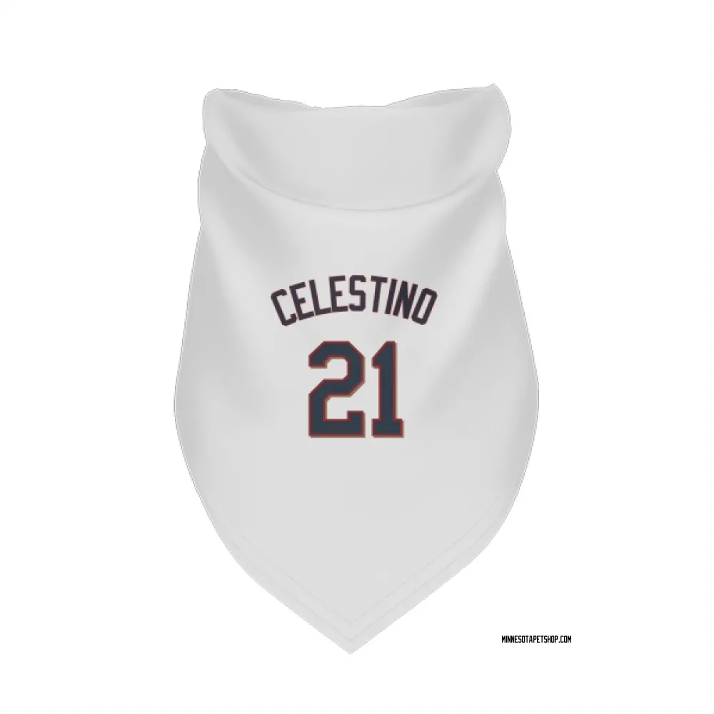 Minnesota Twins Gilberto Celestino White Pet Bandana for Dog & Cat
